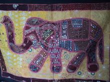 patchwork elephant wall tapestry