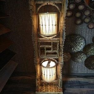 Bamboo Lamp Indoor Rattan Hanging Pendant Lamp