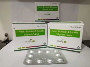 Trypsin, Bromelain and Rutoside Trihydrate Tablets