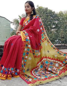 kacchi work Sarees