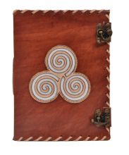 Triskele Leather Journal Notebook