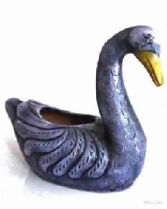 Swan Pot Blue Finish