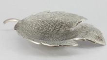 METAL LEAF TRAY SILVER PLATED