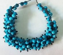 Natural Turquoise Loose Bead Oxidized Wire Beads