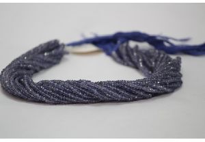 100% Natural AAA Iolite Faceted Rondelle Beads Strand