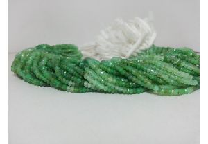 100% Natural Chrysoprase Faceted Rondelle Beads Strand