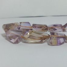 Ametrine Faceted Nugget Beads Strand