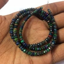 Ethiopian Opal Gemstone Rondelle Beads Strand