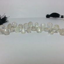 Moonstone Smooth Pear Shape Briolette Beads