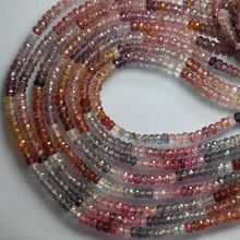 Multi Spinel Faceted Rondelle Beads