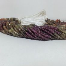 Multi Tundro Garnet Faceted Rondelle Beads