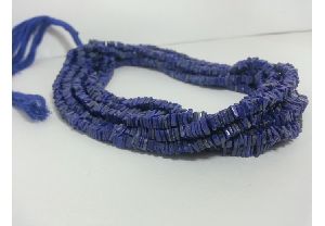 Natural Lapis Lazuli Smooth Heishi Square Beads