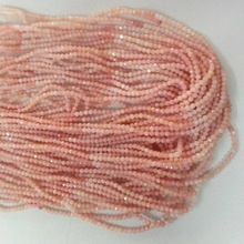 Pink Opal Gemstone Faceted Round Beads