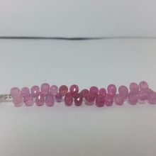 Pink Sapphire Faceted Teardrop Beads
