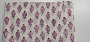 2.5 meter Flower pink Print Hand block Printed Cloth Cotton Fabric