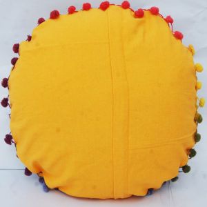 Sanganeri Embroidered Suzani Round Cushion Cover Decorative Throw
