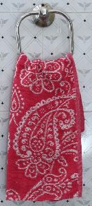 Printed Red Hand Towel, Shape : Rectangle