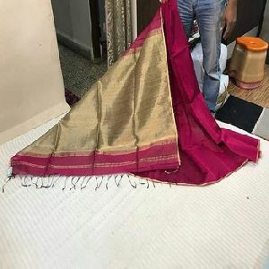 Silk Cotton Gicha Pallu Designer Saree