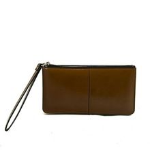 Brown Leather Ladies Wallet In Pouch Style