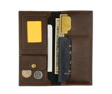 Leather Travel Wallet Document Holder