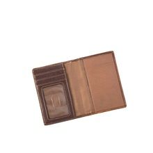 Simple plain brown travel wallet