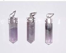 Single Terminated Amethyst Gemstone Healing Pencil Points wands