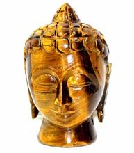 Hand Crafted Tiger Eye Gemstone Spiritual Buddha Statue Sculpture
