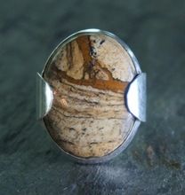 Jasper Gemstone Silver Ring