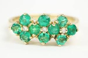 Round Emerald Ring Band