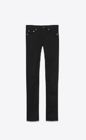 original low waisted skinny jean in worn black stretch denim