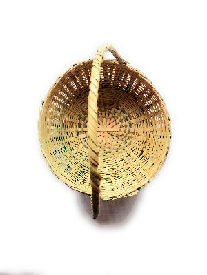 Handle Bamboo Pooja basket