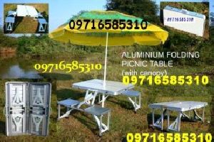 Aluminium Picnic table Umbrella