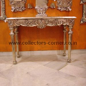 White Metal Console Table