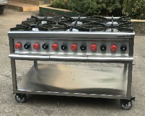 Stainless Steel Six Burner Gas Stoves