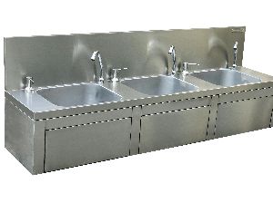 Stainless Steel Knee Operated Hand Wash Station