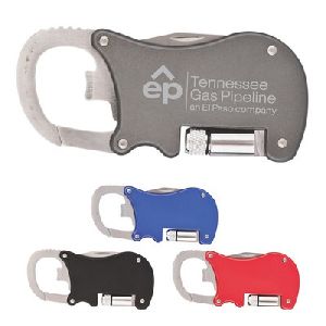 Bottle Opener Carabiner W/Flashlight