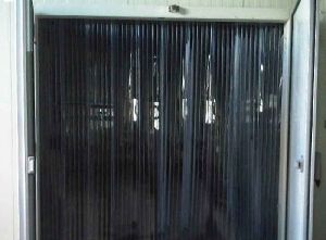 Double ribbed strip doors