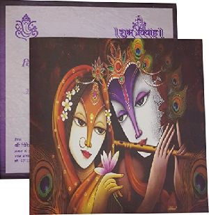 Radha Krishna Wedding Card