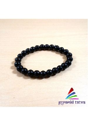 Black Agate Bead Bracelet