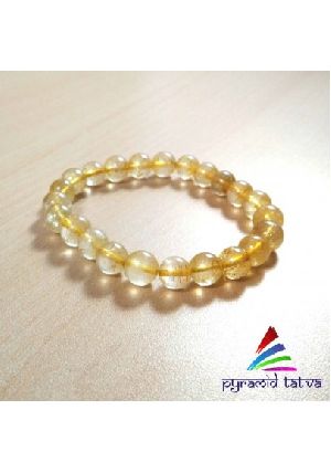 Golden Rutile Bead Bracelet