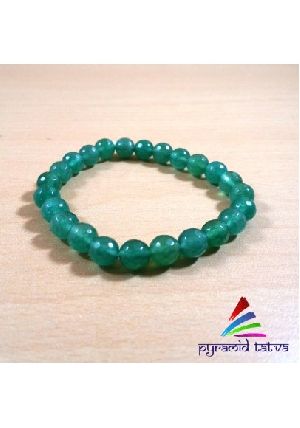 Green Jade Diamond Cut Bracelet