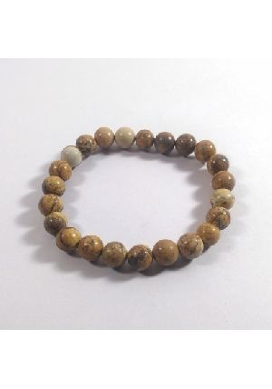 Picture Jasper Beads Bracelet