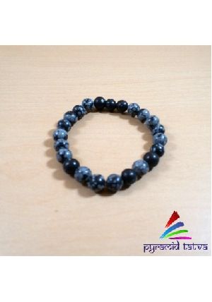 Snowflake Obsidian Beads Bracelet