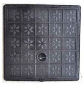 Full Floor Black Square Manhole Cover