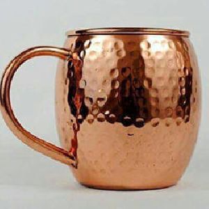Hammered Barrel Copper Mug