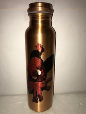 Spiderman Print Copper Bottle