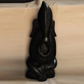 Black Stone Ganesh Statue