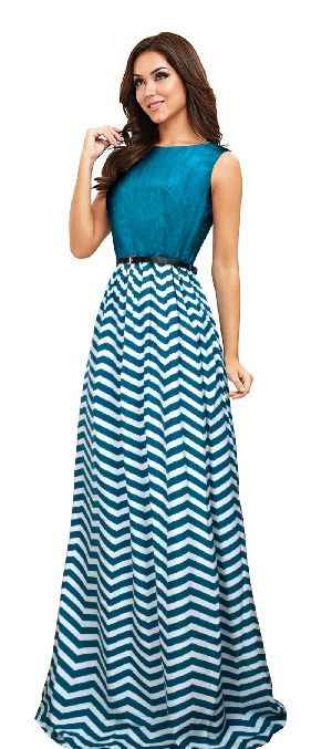 G-64 Zig Zag Green Gown