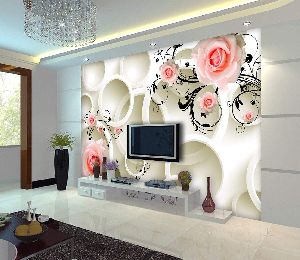 floral customised 3d wallpaper