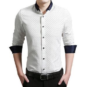 Mens White Party Wear Shirt
